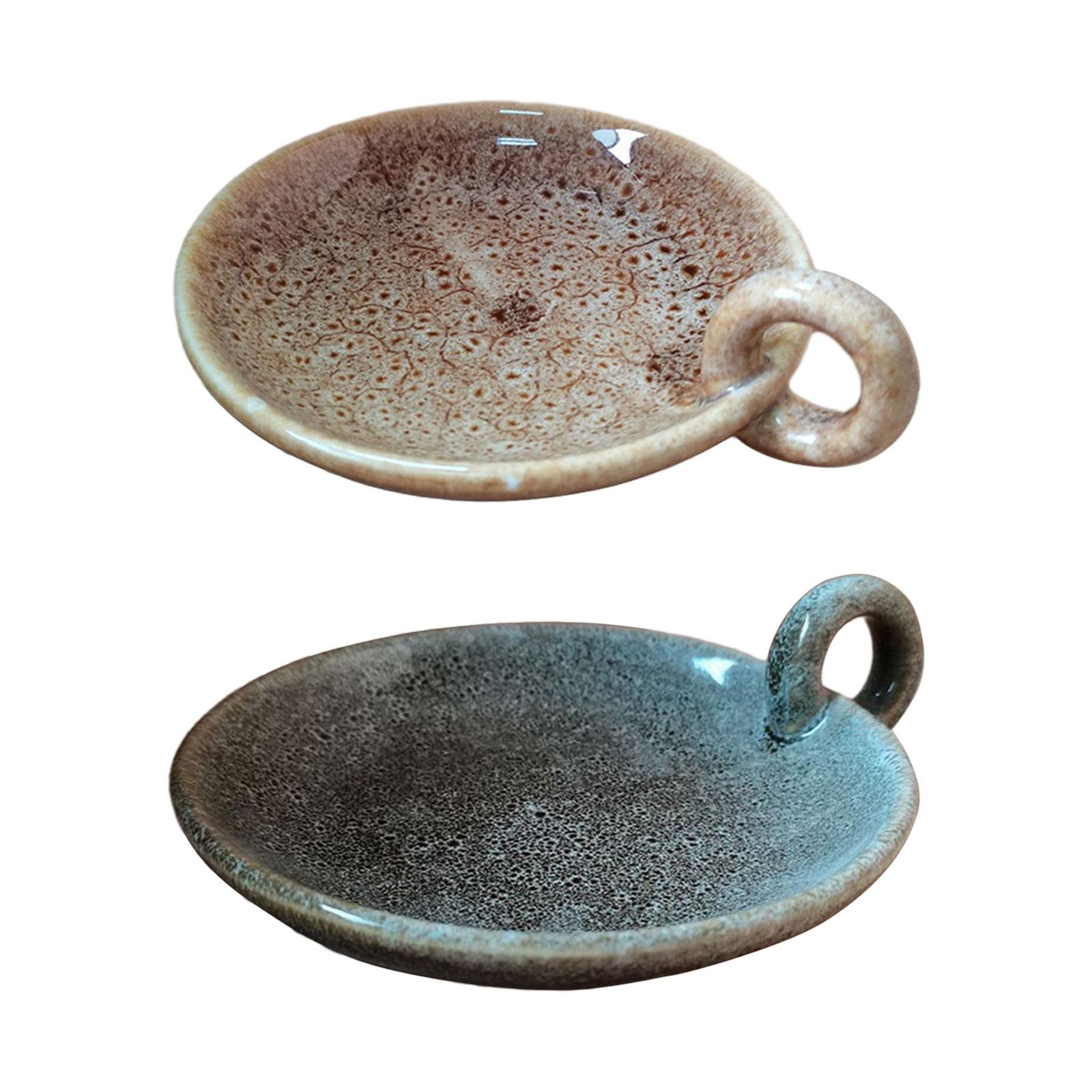 Centerpiece Stick - Ceramic Candle Plate with Handle Candle