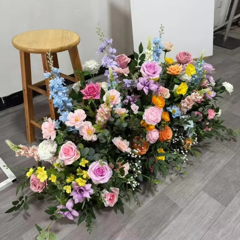 White and green floral strips, - Dessert Table Backdrop 评论和价格