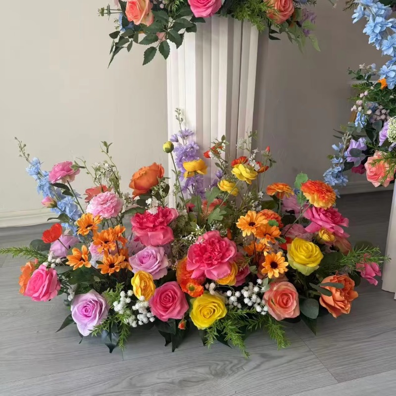 White and green floral strips, - Dessert Table Backdrop 评论和价格