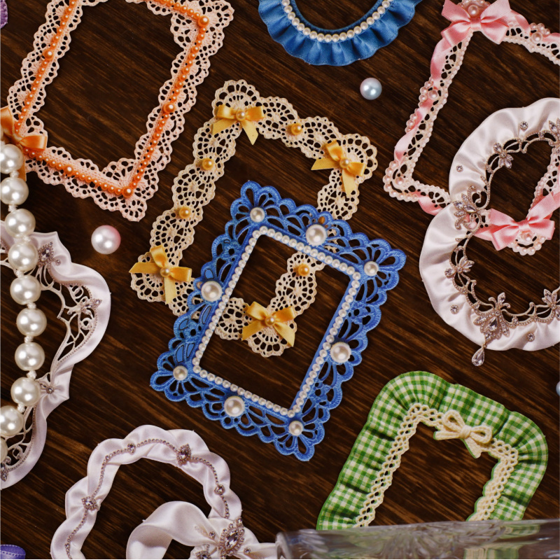 8 Sheets Vintage Ribbon Border - Papercraft Supply Ribbon 评论和价格