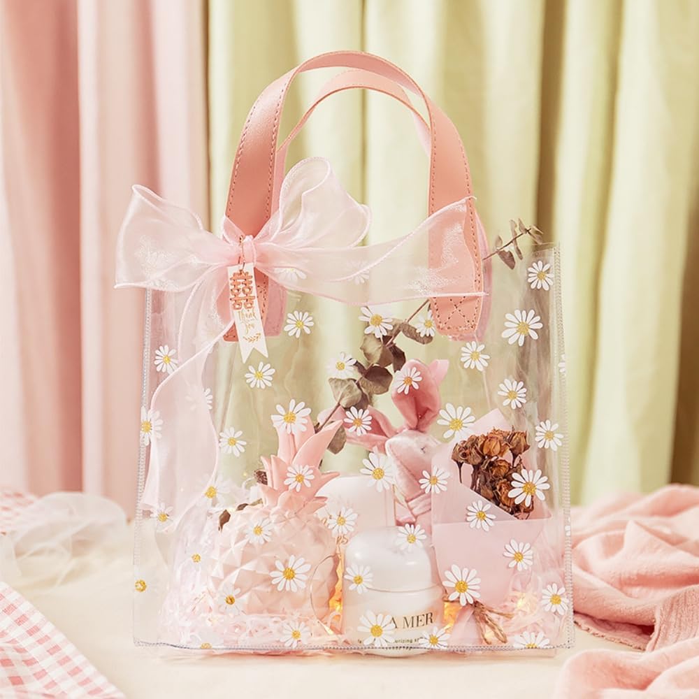 Daisy Print Clear PVC Gift Tot - Event Party Shop 评论和价格