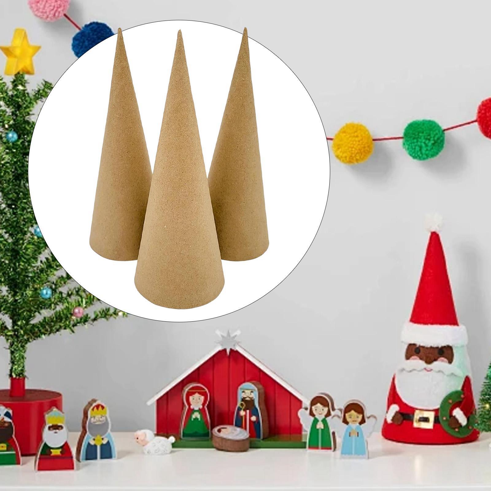 3x Paper Mache Cones, Open Bot - Cotton Candy Cone 评论和价格
