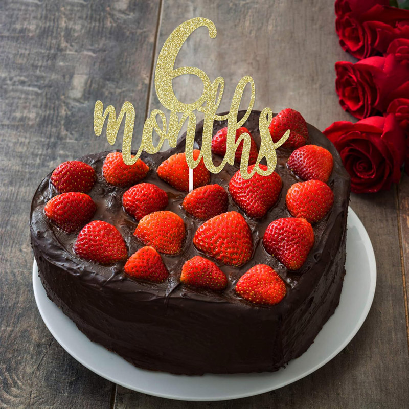 6 Month Banner Happy Half Bann - Party Banner Gold 评论和价格