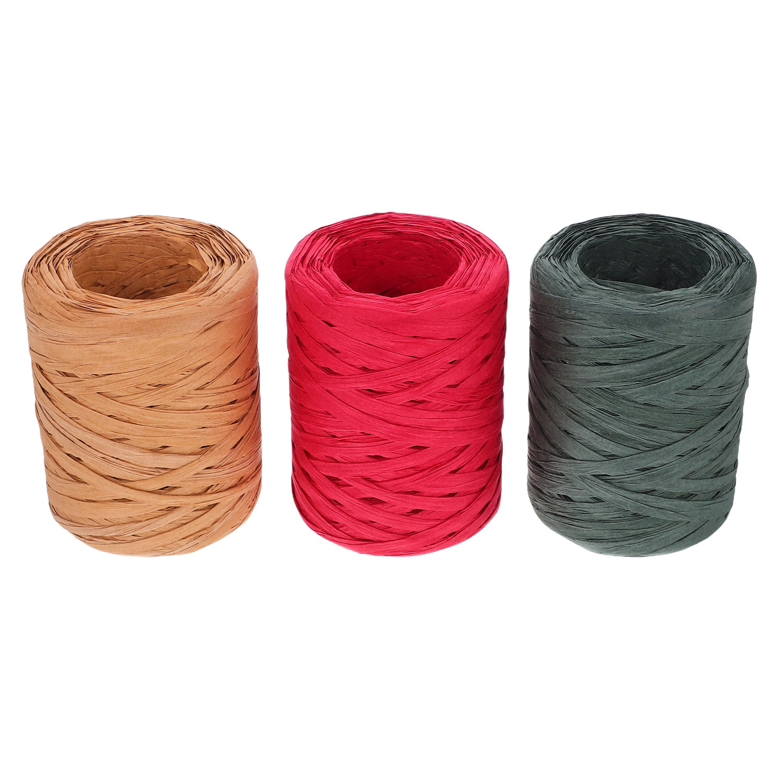 3 Rolls Rustic Raffia Paper Ri - Papercraft Supply Ribbon 评论和价格