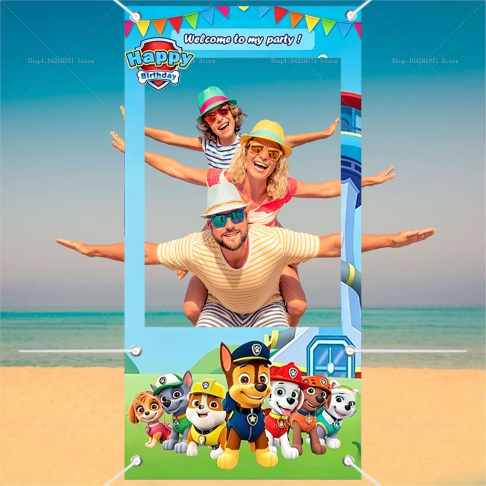 Cute Paw Patrol Dog Team Photo - Photo Booth Frame 评论和价格