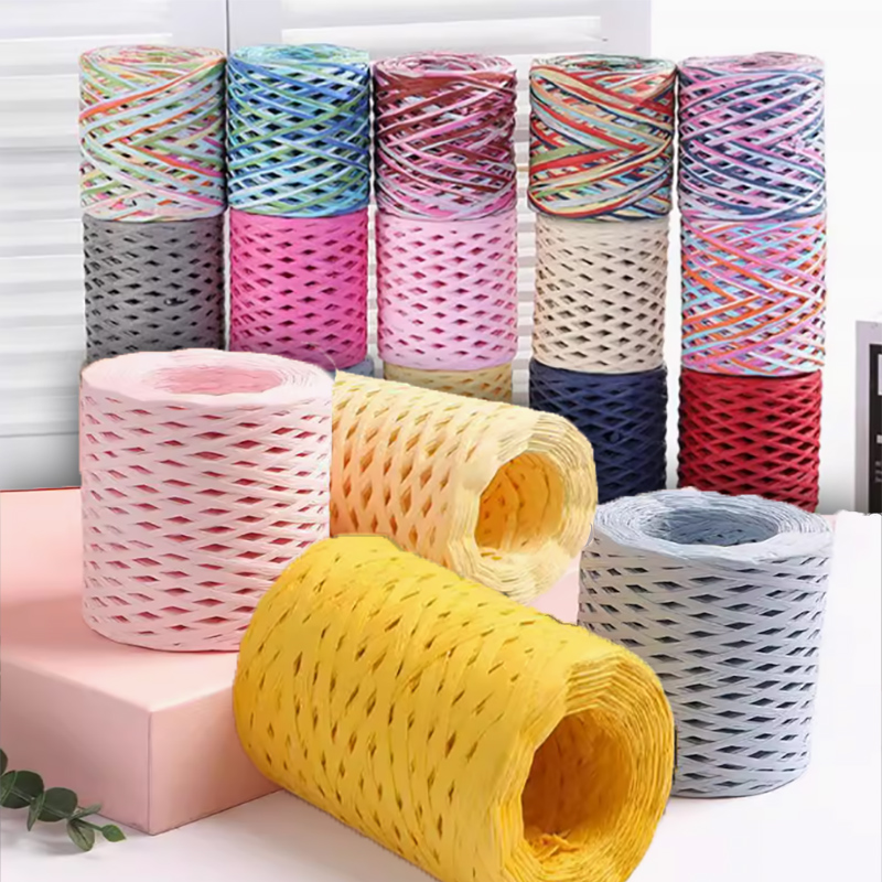 200M/Roll Raffia Paper Craft R - Papercraft Supply Ribbon 评论和价格