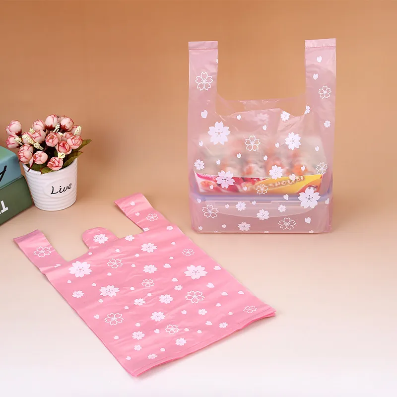 100Pcs/bag Pink Sakura Vest Ba - Event Party Shop 评论和价格