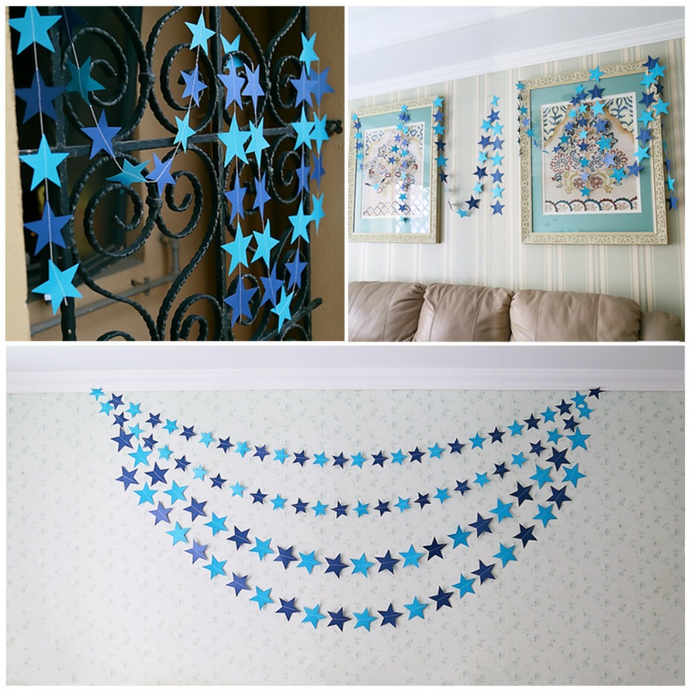 Mirror Metallic Star Garland G - Party Banner Gold 评论和价格