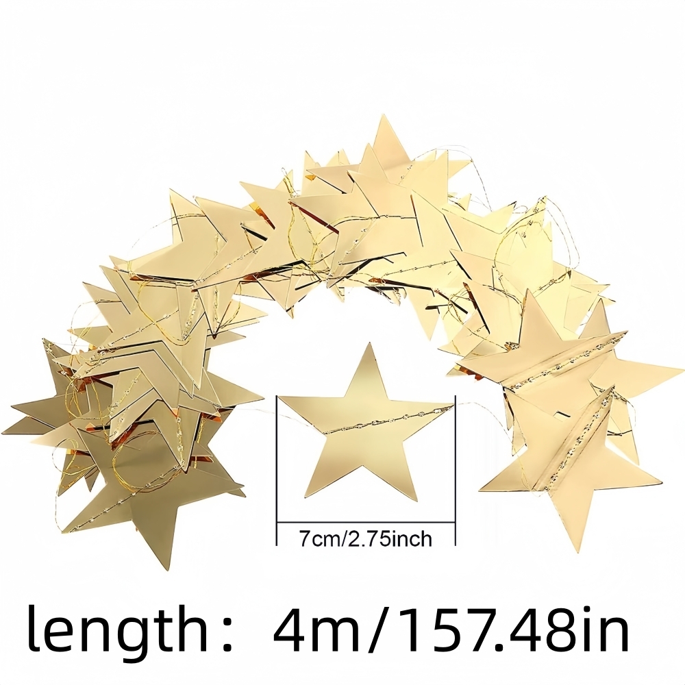 1pc 4m/157.48inch Gold Silver  - Party Banner Gold 评论和价格