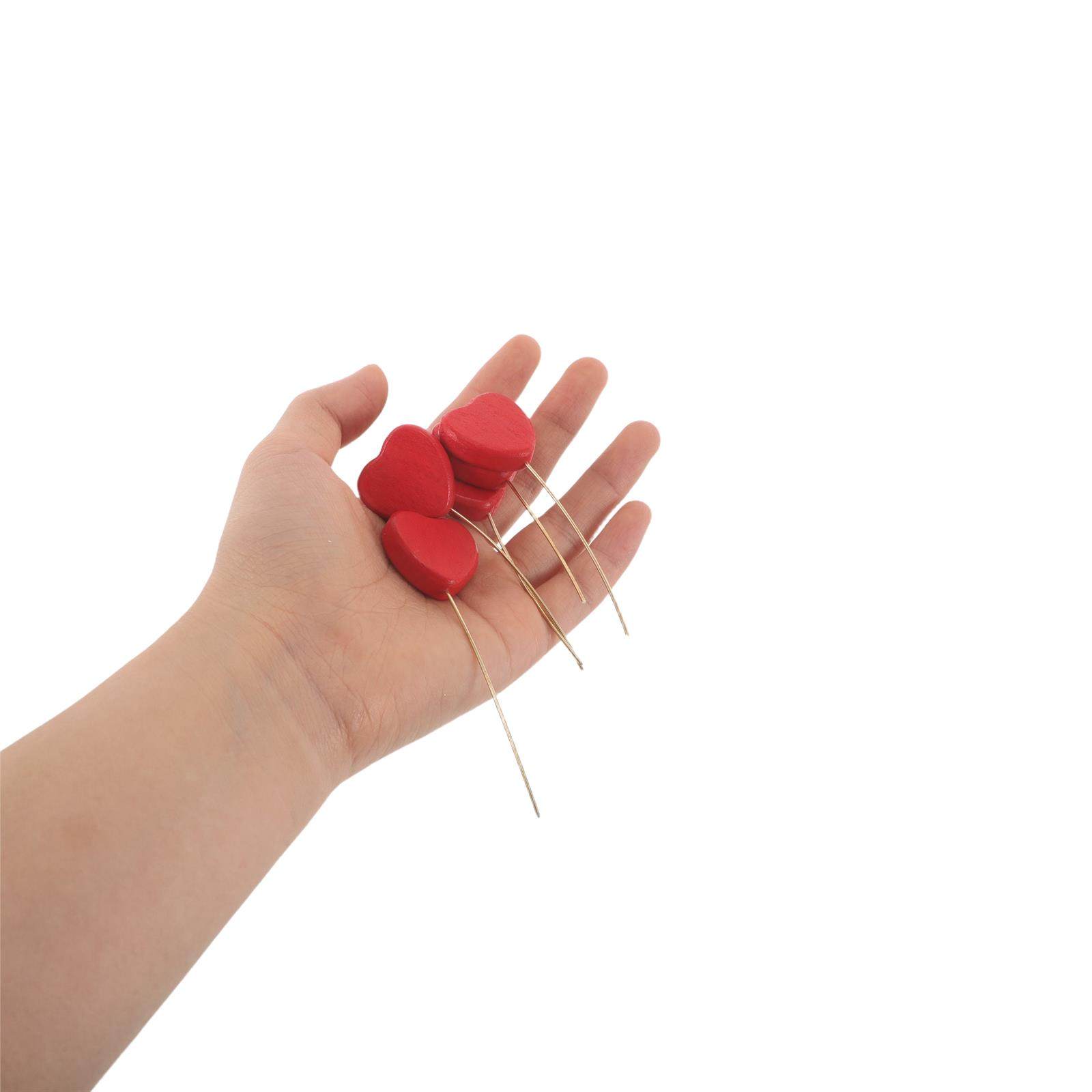 6Pcs Wooden Heart Picks Heart  - Centerpiece Stick 评论和价格