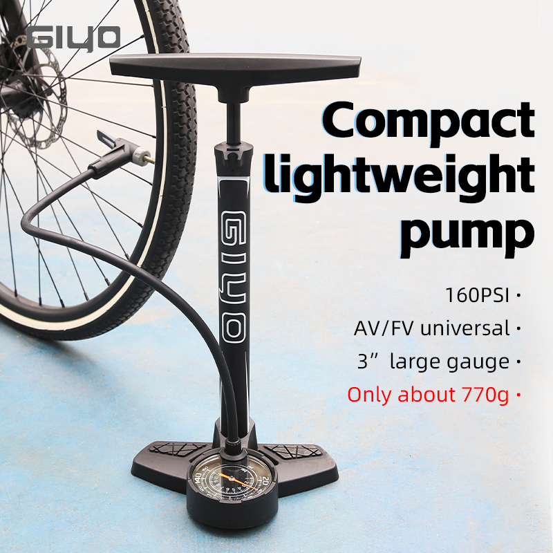 GIYO 160PSI Bicycle Floor Pump - Balloon Pump Hand 评论和价格